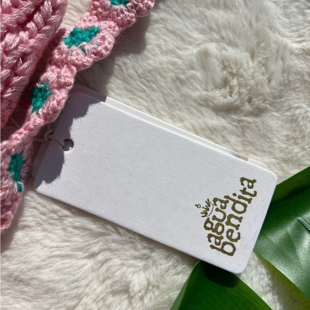 Agua Bendita Knit Albany Java Pink Crop Top - Picture 6 of 10